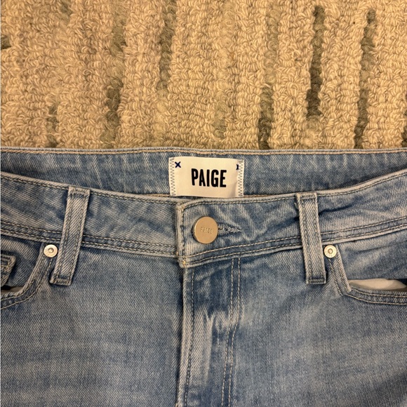 PAIGE Light Blue Straight Leg Jeans - Picture 4 of 10